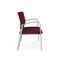 Lesro Newport 2 Seat Tandem Seating Metal Frame No Center Arms, Silver, OH Wine Upholstery NP1501 - alternate 2